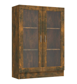 Armoire à vitrine Chêne fumé 82,5x30,5x115 cm Bois d'ingénierie