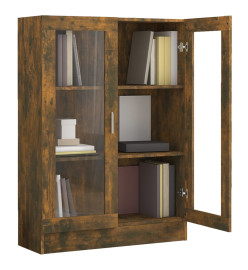 Armoire à vitrine Chêne fumé 82,5x30,5x115 cm Bois d'ingénierie