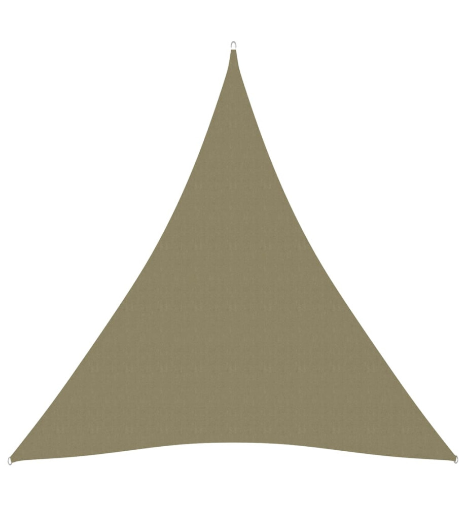 Voile de parasol Tissu Oxford triangulaire 3x4x4 m Beige