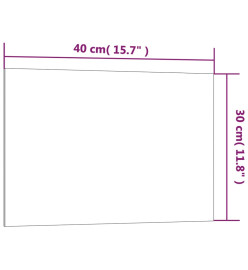 Tableau noir magnétique mural Blanc 40x30 cm Verre trempé