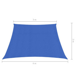 Voile d'ombrage 160 g/m² Bleu 3/4x2 m PEHD