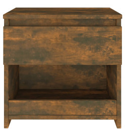 Table de chevet Chêne fumé 40x30x39 cm Bois d'ingénierie