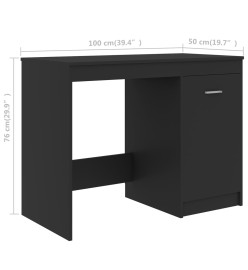 Bureau Gris 100x50x76 cm Aggloméré