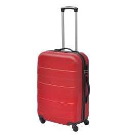 Valise rigide 3 pièces Rouge 45,5/55/66 cm