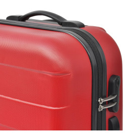 Valise rigide 3 pièces Rouge 45,5/55/66 cm