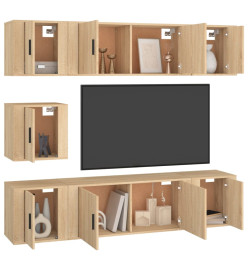 Ensemble de meubles TV 7 pcs Chêne sonoma Bois d'ingénierie