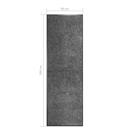 Paillasson lavable Anthracite 60x180 cm