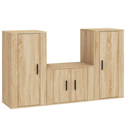 Ensemble de meubles TV 3 pcs Chêne sonoma Bois d'ingénierie