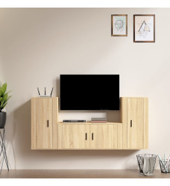 Ensemble de meubles TV 3 pcs Chêne sonoma Bois d'ingénierie