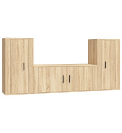 Ensemble de meubles TV 3 pcs Chêne sonoma Bois d'ingénierie