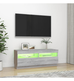 Meuble TV avec lumières LED sonoma gris 100x35x40 cm