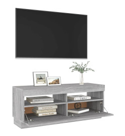 Meuble TV avec lumières LED sonoma gris 100x35x40 cm