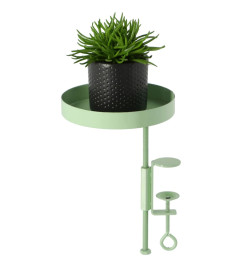 Esschert Design Plateau pour plantes avec pince rond vert S