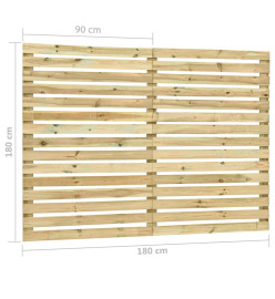 Panneau de clôture de jardin Bois de pin imprégné 180 x 180 cm