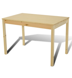 Table de salle à manger en bois avec 4 chaises Naturel