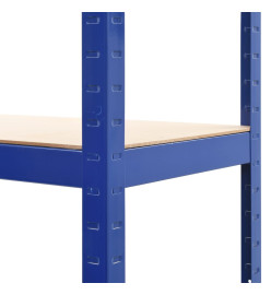 Étagères de rangement 2 pcs Bleu 80x40x160 cm Acier et MDF