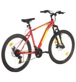 Vélo de montagne 21 vitesses Roues de 27,5 pouces 50 cm Rouge