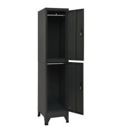 Armoire à casiers Anthracite 38x45x180 cm Acier