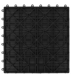 Carreaux de terrasse 22 pcs 30 x 30 cm 2 m² WPC Noir