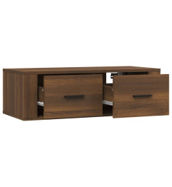 Armoire TV suspendue Chêne marron 80x36x25 cm Bois d'ingénierie