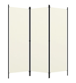 Cloison de séparation 3 panneaux Blanc crème 150x180 cm
