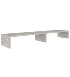 Support de moniteur Gris béton 110x23,5x9 cm Bois d'ingénierie