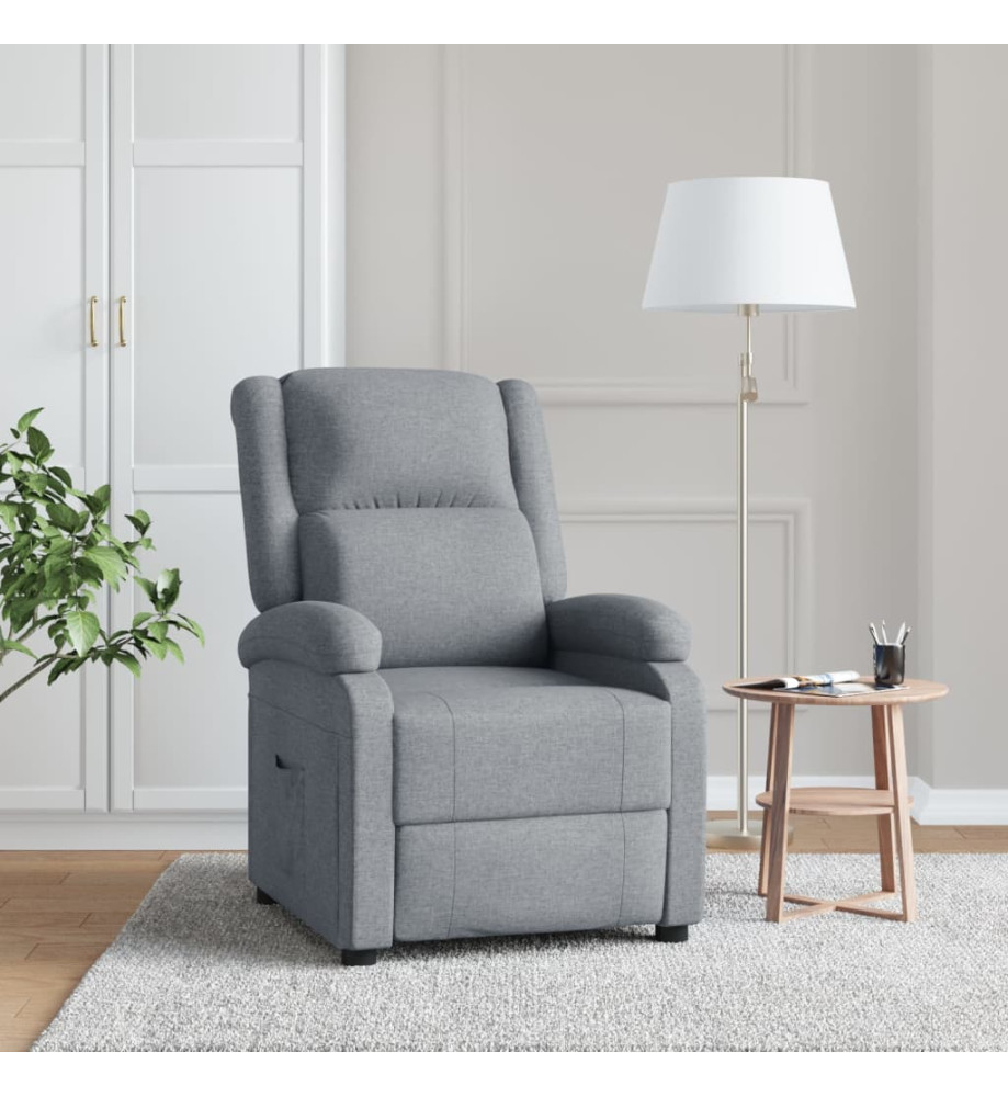 Fauteuil inclinable Gris clair Tissu