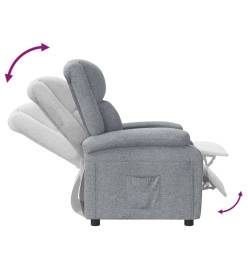 Fauteuil inclinable Gris clair Tissu