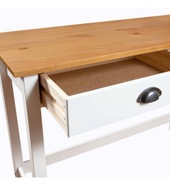 Table console Hill avec 2 tiroirs 110x45x74 cm Pin solide