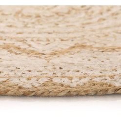 Tapis Jute tressé imprimé 150 cm rond