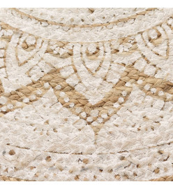 Tapis Jute tressé imprimé 150 cm rond