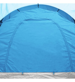 Tente de camping pour 6 personnes bleu et bleu clair