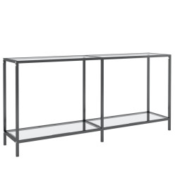 Table console Transparent 160x35x75,5 cm Verre trempé