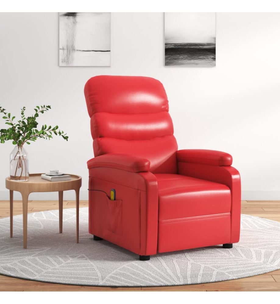 Fauteuil de massage Rouge Similicuir