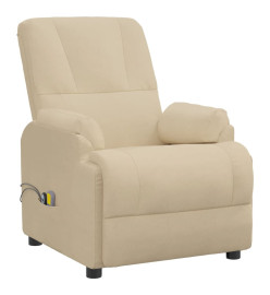 Fauteuil de massage électrique Crème Similicuir daim