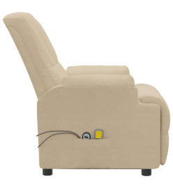 Fauteuil de massage électrique Crème Similicuir daim