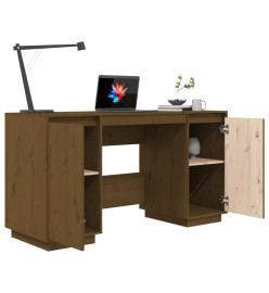 Bureau Marron miel 140x50x75 cm Bois massif de pin