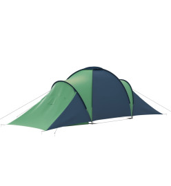 Tente de camping pour 6 personnes bleu et vert