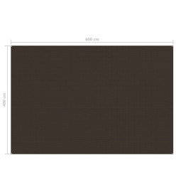 Tapis de tente 400x600 cm Marron