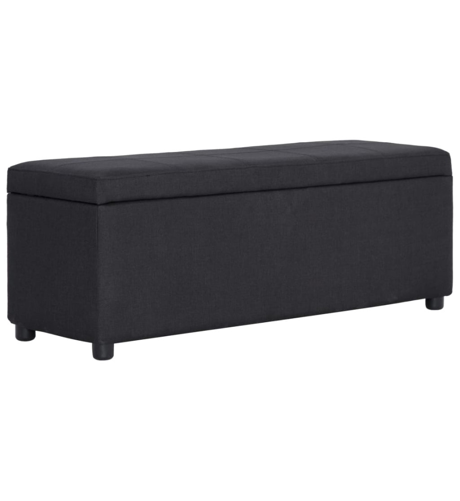 Banc avec compartiment de rangement 116 cm Noir Polyester