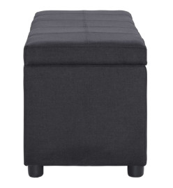 Banc avec compartiment de rangement 116 cm Noir Polyester