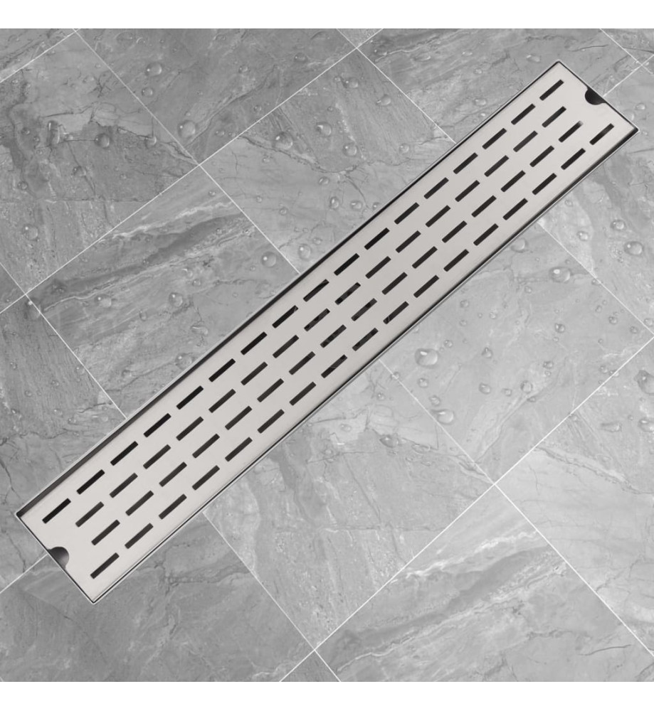 Drain de douche linéaire 730 x 140 mm acier inoxydable