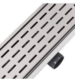 Drain de douche linéaire 730 x 140 mm acier inoxydable