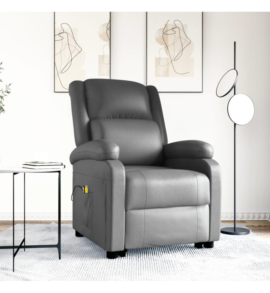 Fauteuil de massage Gris Similicuir Fauteuil de massage Gris Similicuir