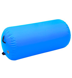 Rouleau gonflable de gymnastique avec pompe 120x90 cm PVC Bleu