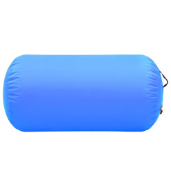 Rouleau gonflable de gymnastique avec pompe 120x90 cm PVC Bleu