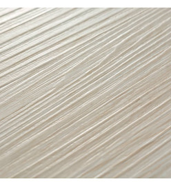 Planche de plancher PVC autoadhésif 5,21 m² 2 mm Blanc chêne