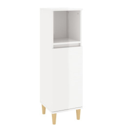 Armoire de salle de bain blanc brillant 30x30x100 cm