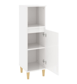 Armoire de salle de bain blanc brillant 30x30x100 cm