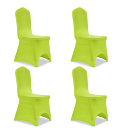 Housse de chaise extensible 4 pcs vert